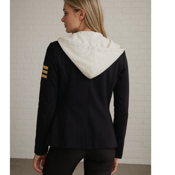 Miller Wendt Sloane Hooded Blazer Jacket Black - Picture 2 of 11